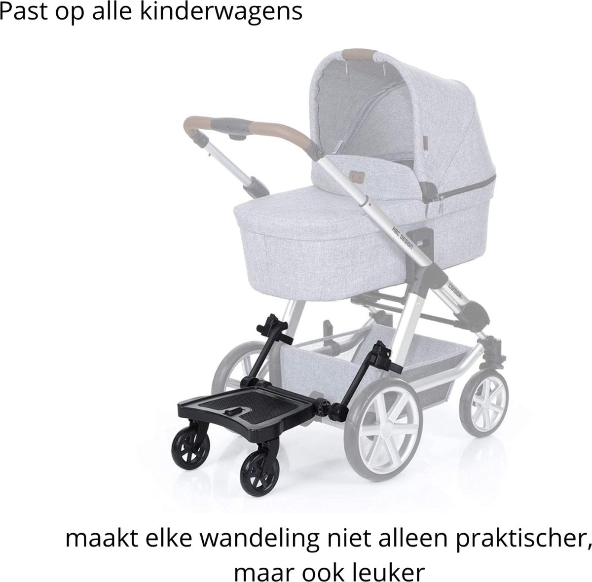 Meerijdplankje - Meerijdplankjes - Meerijplankje - Met Zitje - Voor Kinderwagen - Universeel