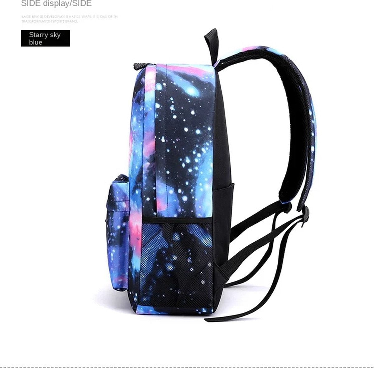 Verkoop Nederland® - Fashion - Rugzak - Mbappe - Meisjes - Jongens - Kinderen Schooltas - Zwart/Blauw - Tiener - 20-35 Liter - Met Gratis Schoudertas + Pennenzak)