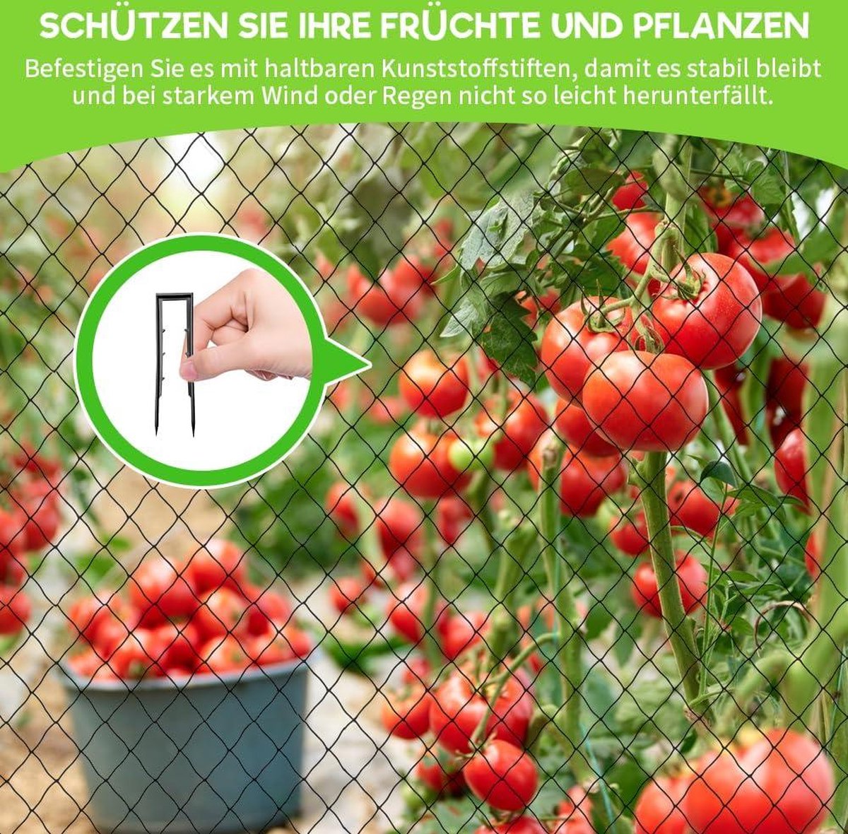 Bird Netting 7.5 m x 15 m - Chicken Run and Pond Netting - Suitable for Fruit Trees and Vegetables