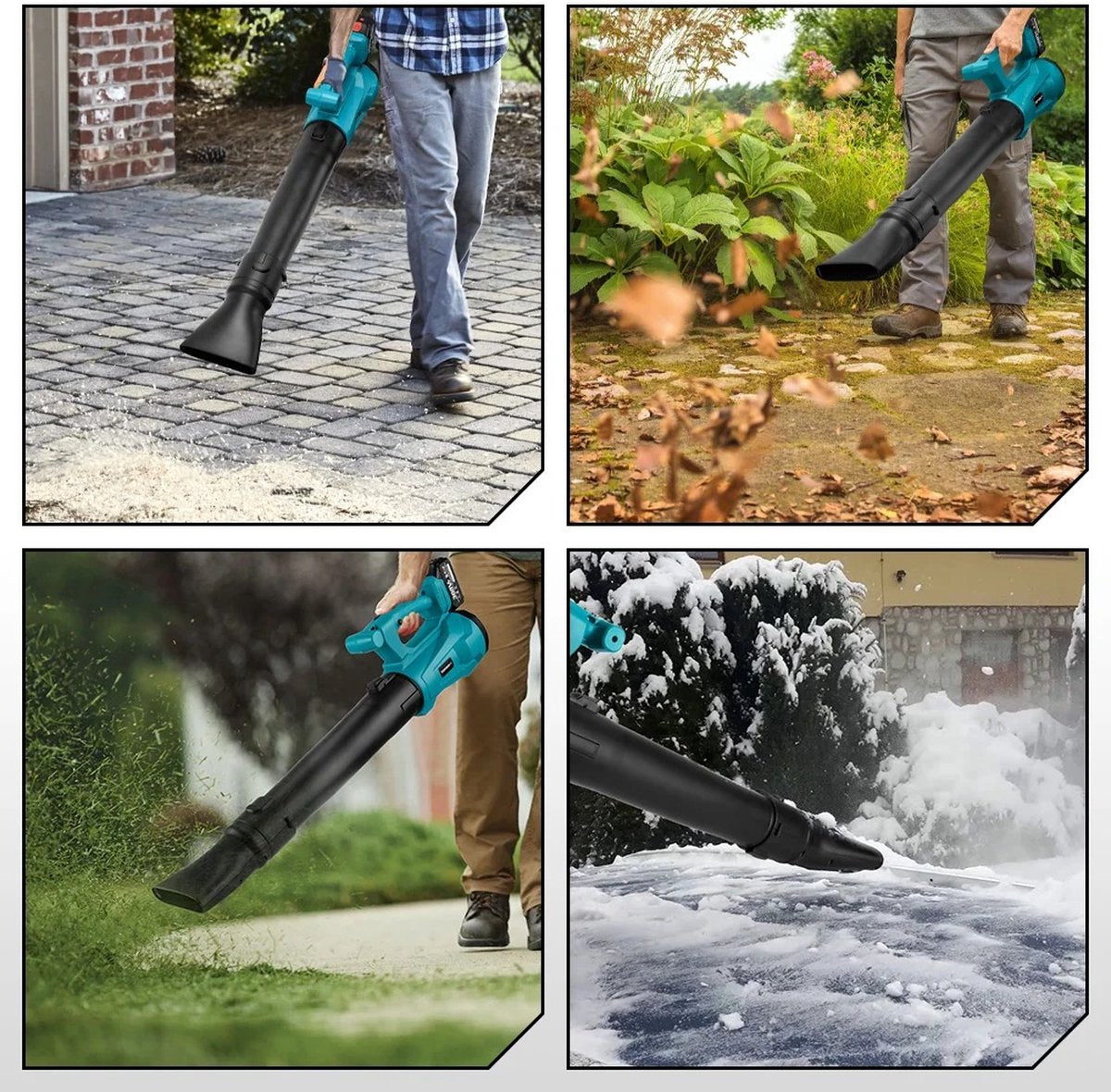 Fayb Bladblazer - Elektrische bladblazer - Sneeuwblazer - Vuilblazer - Stofblazer - Draadloos - 6 snelheden - Inclusief 2 accu's - Geschikt voor Makita 18V accu - 2000W - 18V - 6.9m/min