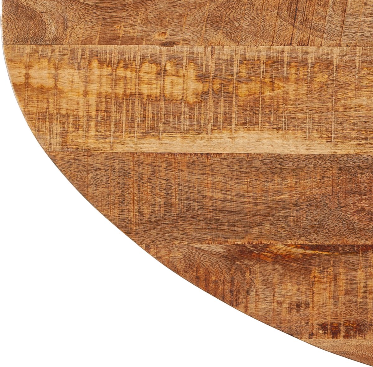 Eettafel Thom - ovaal - 190 x 100 cm - bruin mangohout zwarte matrixpoot van metaal - Dik Blad