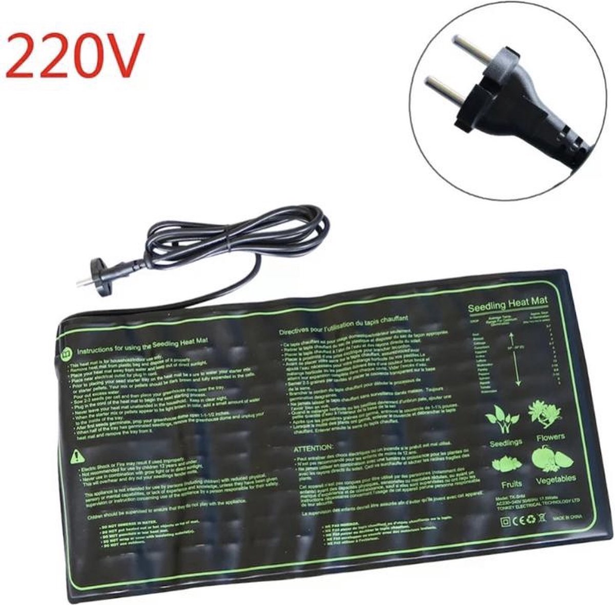Value Pack - (2) Grow Mats - plant heating mat - 25 x 50 cm - seeds - cuttings - sprouts - also suitable for under terrariums - splash waterproof - 17 watt - without controller