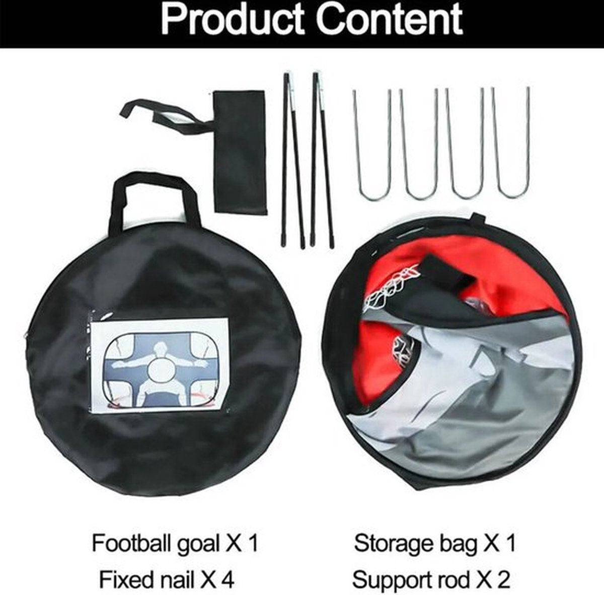 Rebounder - Soccer Training Equipment - Soccer Goal - Soccer Goals - Kids Soccer Goals - Portable Soccer Net - Indoor/Outdoor Soccer Nets - Training Accessories For Kids - Black / Blue