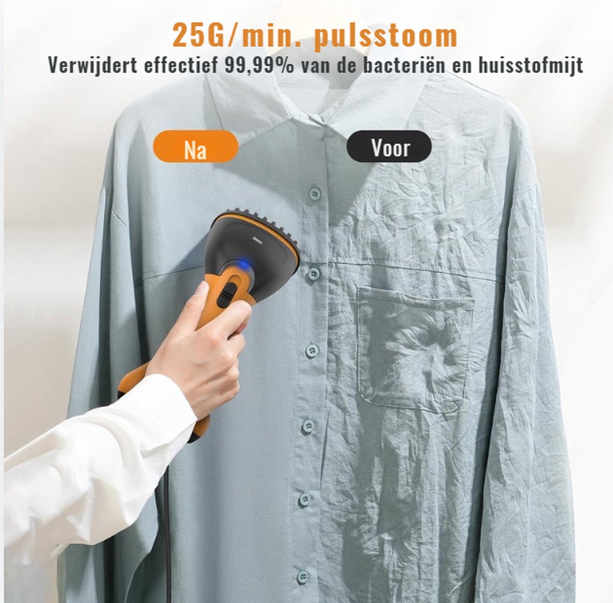 Clothes Steamer - Handheld Steamer - Garment Steamer - Clothing Ironing Machine - For Clothes and Furniture - Portable - Wrinkle Remover