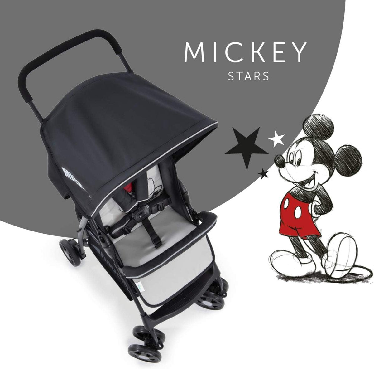 Sport lichtgewicht buggy tot 18 kg met ligstand vanaf de geboorte, gemakkelijk en compact inklapbaar, voorbeugel, grote boodschappenmand - rood