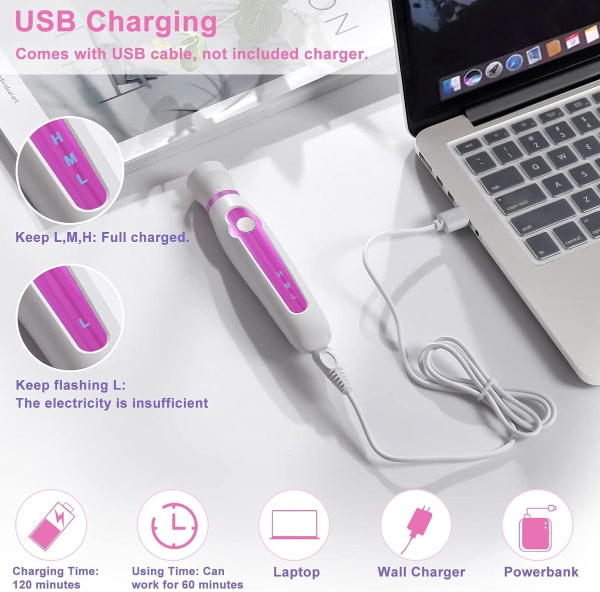 Electric Ladyshave Cordless 4in1 Shaver for Women - Painless Shaving - Bikini Trimmer - Wet and Dry Hair Removal - Face Legs Armpit Eyebrow Shaver for Women