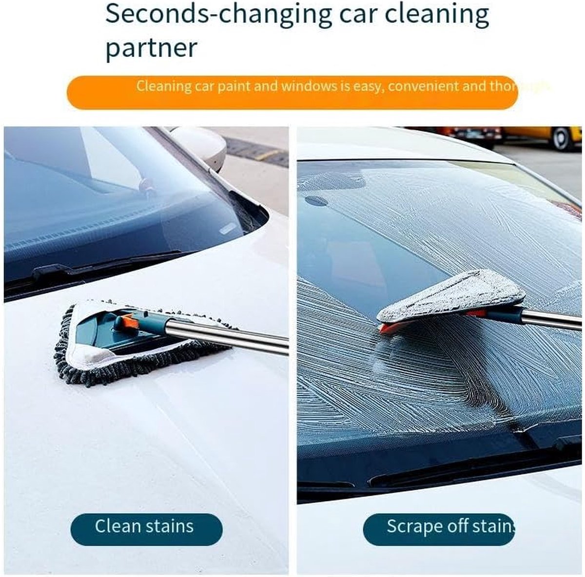 Triangle Mop with Long Handle, 360 Degree Rotating, Adjustable, Triangular Mop, Baseboard, Cleaner, Tool, Washer, Microfiber, Mop for Windows, Floor, Wall, Hardwood, Tiles