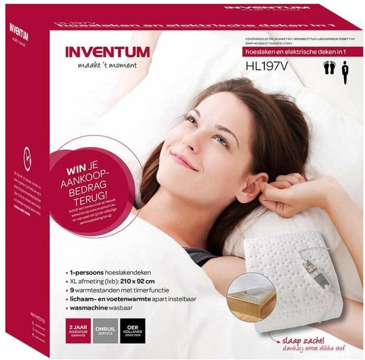 Electric Blanket - Single - 9 Settings - 210x92cm - 60W - White