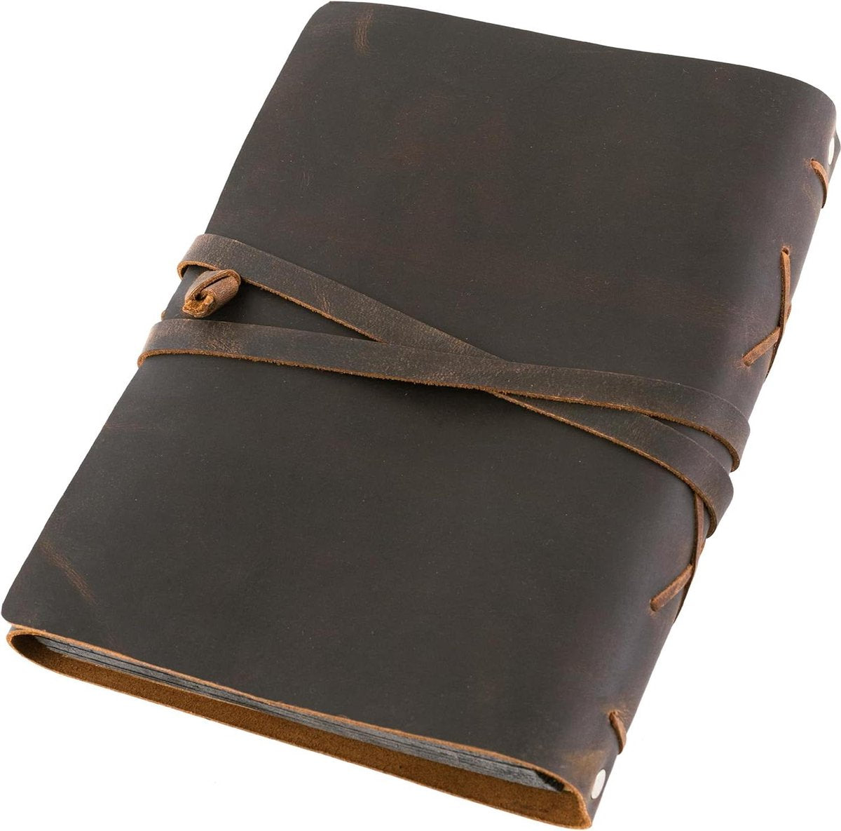 Photo album Handmade Leather scrapbook full grain buffalo leather beautiful wedding photo album with leather strap