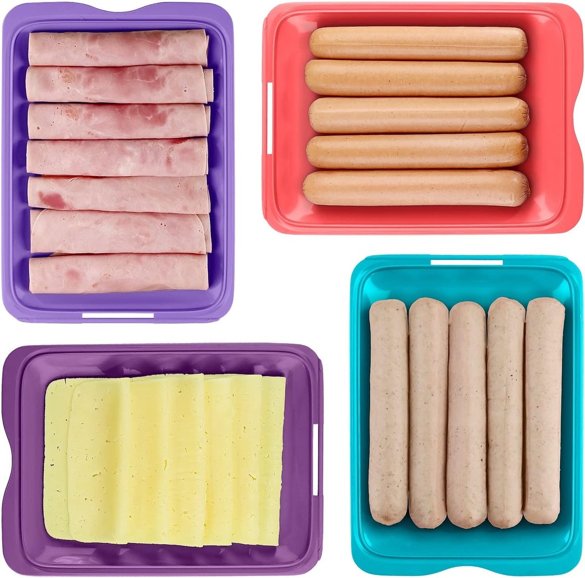 High-quality fresh food containers for deli meats Fresh System. Optimal storage in the refrigerator, dimensions 17 x 3.2 x 25.2 cm (8x Practic)