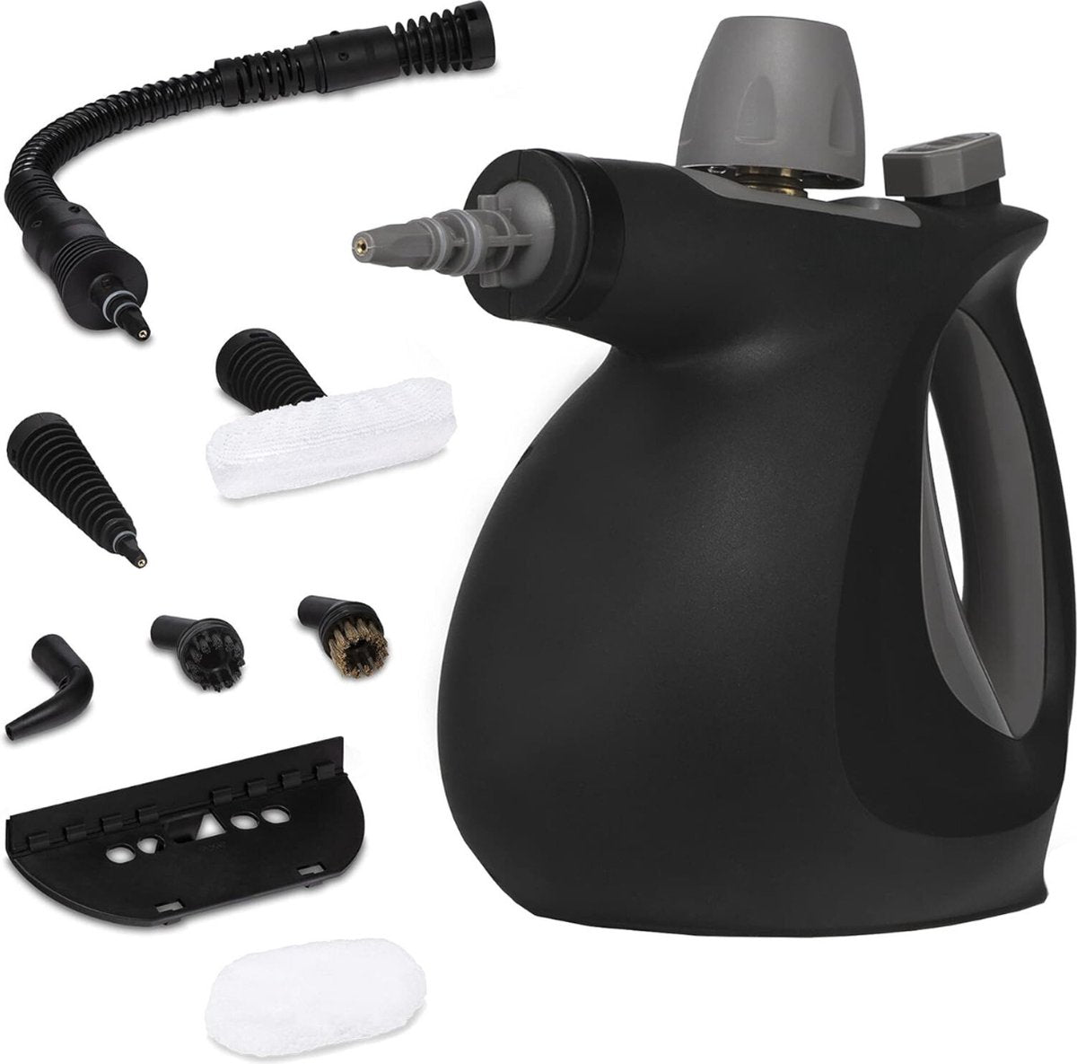 Stoomreiniger - Handstoomreiniger - Veelzijdig - Multifunctioneel - Incl. 9 Accessoires - Zwart