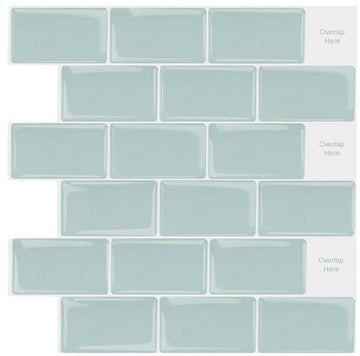 Overlappende Muurstickers - 10 Stuks - 3D Plaktegels - Muurstickers Woonkamer - Tegelstickers Slaapkamer - Wandpanelen - Zelfklevend Behang - Mint Groen