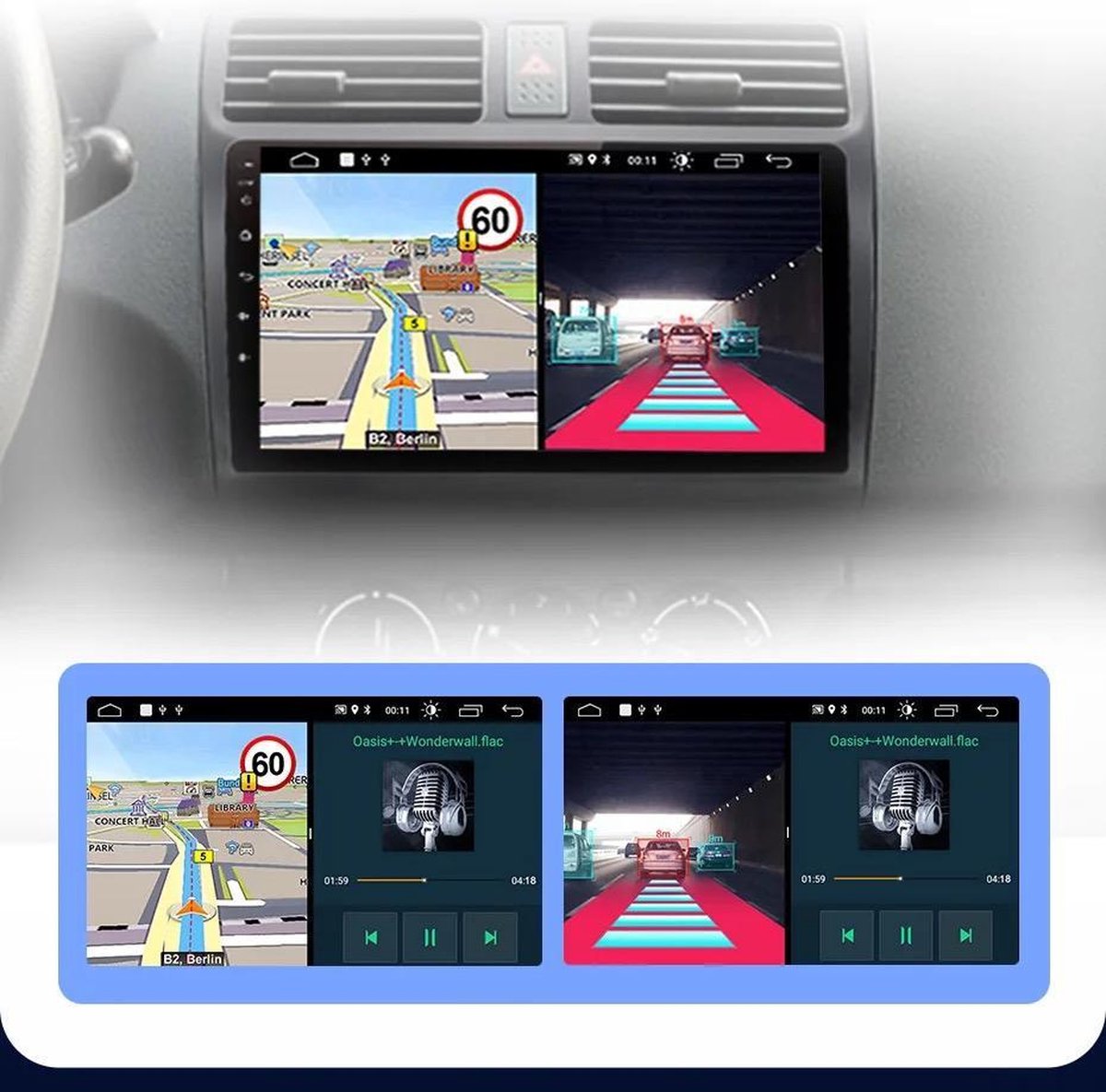 CarPlay Suzuki Swift 2005-2010 Android 10 navigatie en multimediasysteem Bluetooth USB WiFi 2+32GB