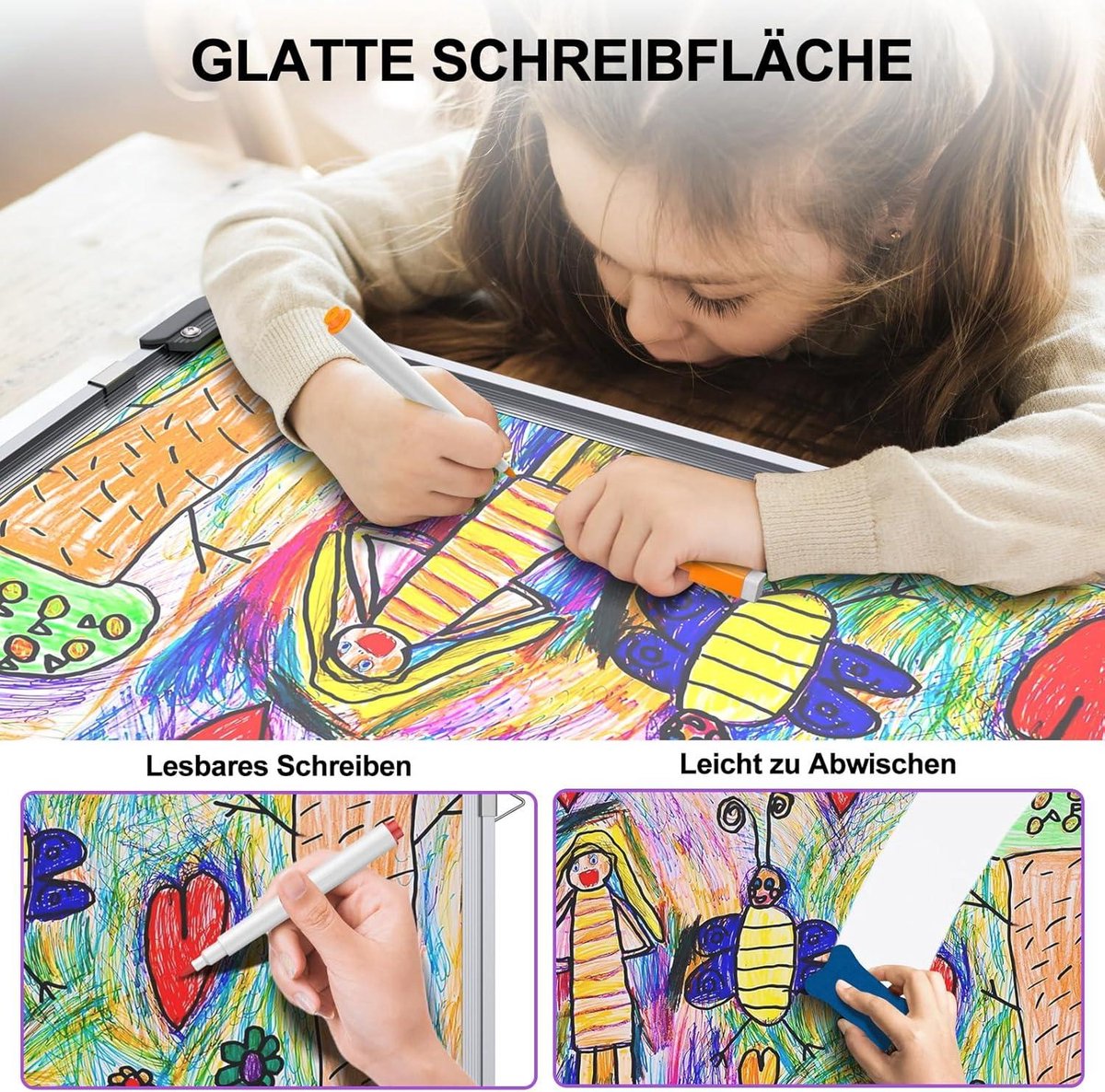 Whiteboard Magnetische Kalender - 30 x 40 cm Dubbelzijdig Wandbord Whiteboard