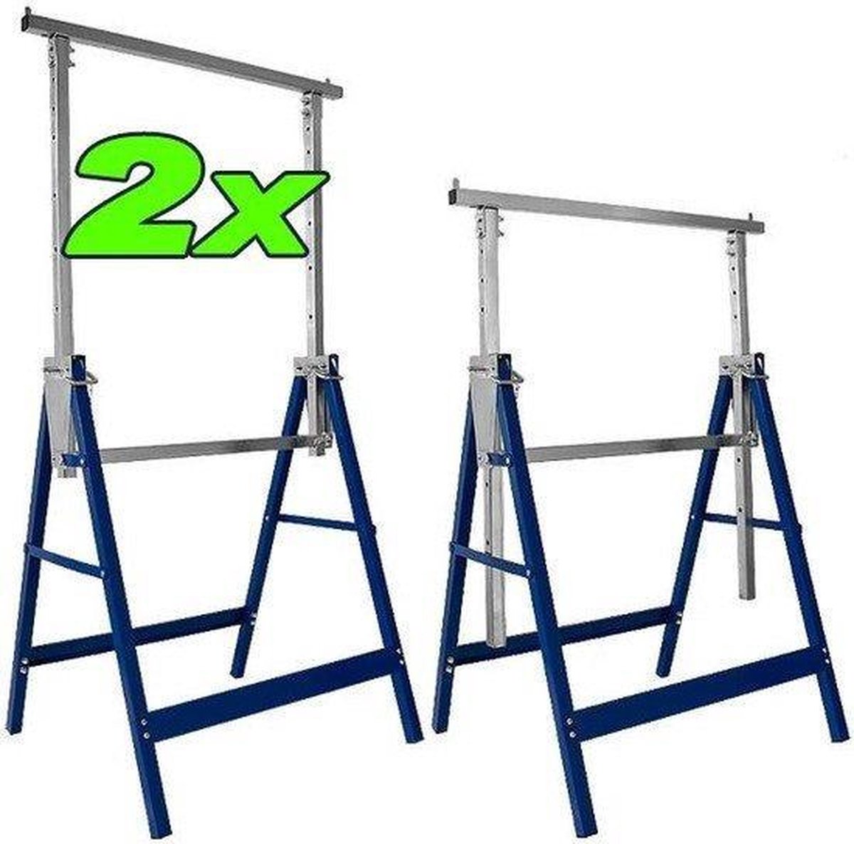 Metal Trestles - Height adjustable - Up to 200kg - 2 pieces