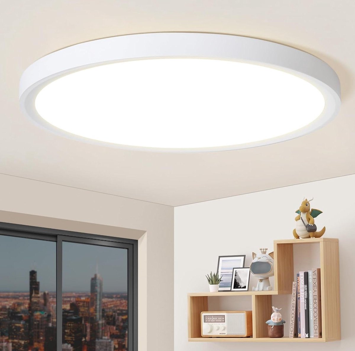 Bathroom Lamp Ceiling Waterproof Neutral White Modern Thin Round Bedroom - Kitchen - Dining Room - Balcony - Hallway - Living Room