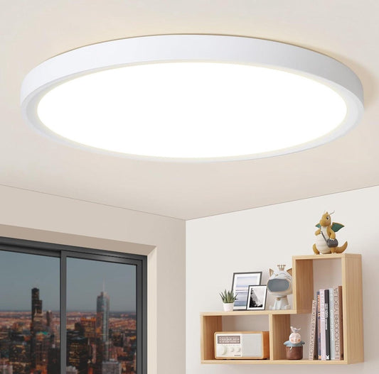 Bathroom Lamp Ceiling Waterproof Neutral White Modern Thin Round Bedroom - Kitchen - Dining Room - Balcony - Hallway - Living Room