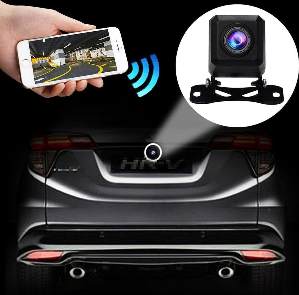 Auto WiFi draadloze achteruitrijcamera achteruitkijkcamera groothoek dodehoekcamera