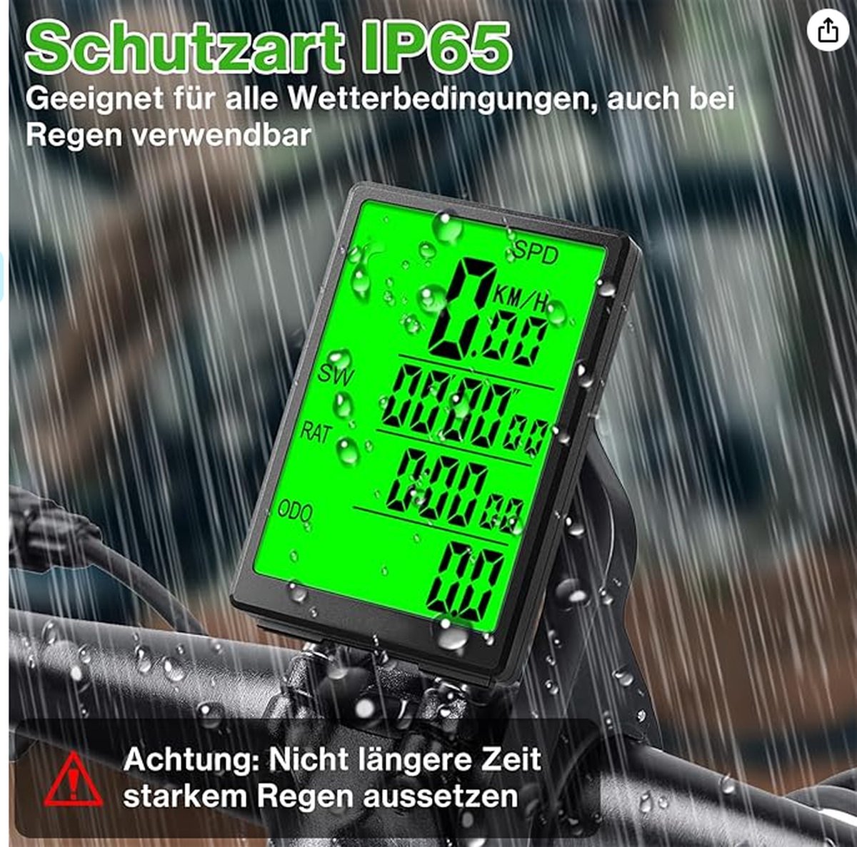Fiets Kilometerteller - Fietscomputer - Snelheidsmeter - Draadloos - Waterdicht - Fietsaccessoires - LCD-scherm - Stopwatch - Eenvoudige Installatie - 31 Functies - Universeel - Zwart