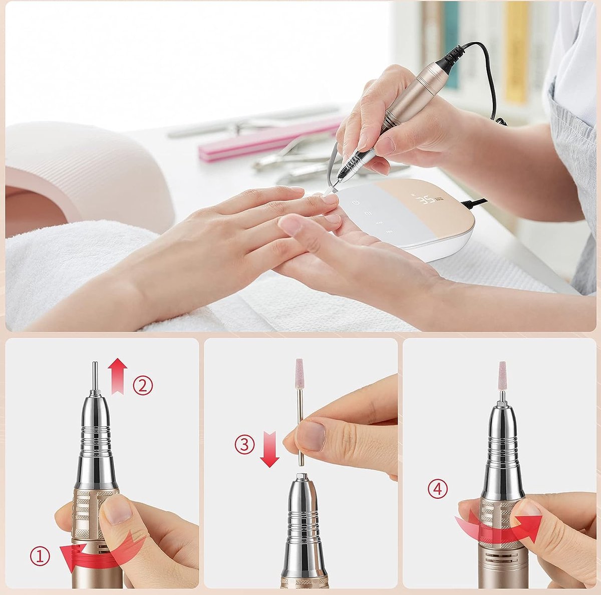 Elektrische Nagelvijl - Nagelfrees - Electric Nail File - Manicureset - Manicure. Pedicure - Nagelvijl - Nagelboor