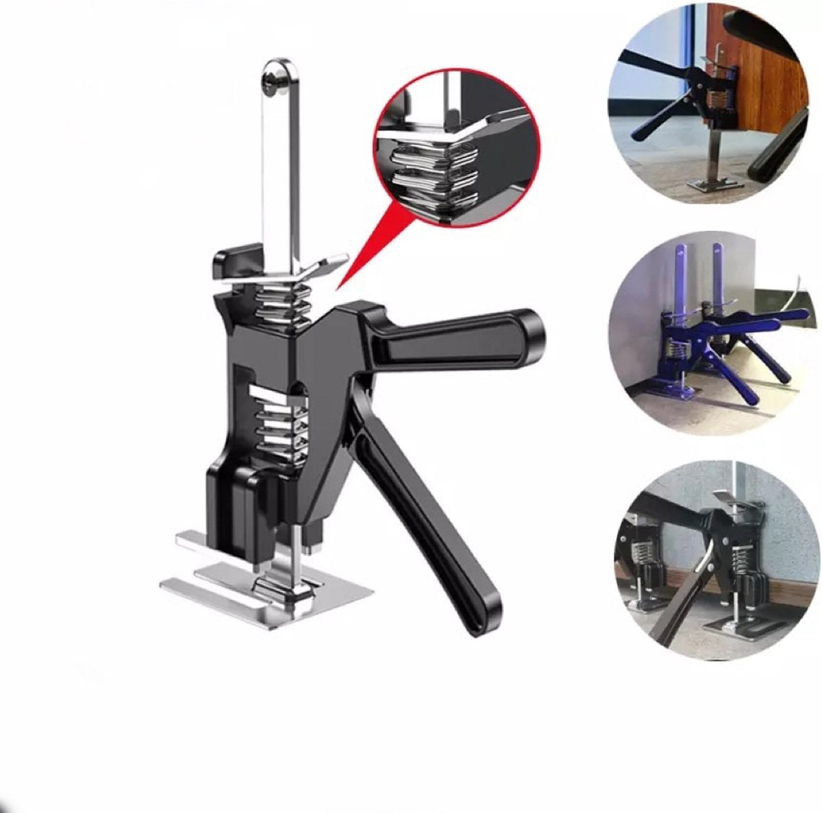 Deurlift - Deurlifter - Armlifter - Arbeidsbesparende arm - Klemmen - Ondersteunen - Tillen - Deuren - Panelen - Kasten - Verhuizen - Verplaatsen - Optillen - Hoogte 38 cm - 2 stuks