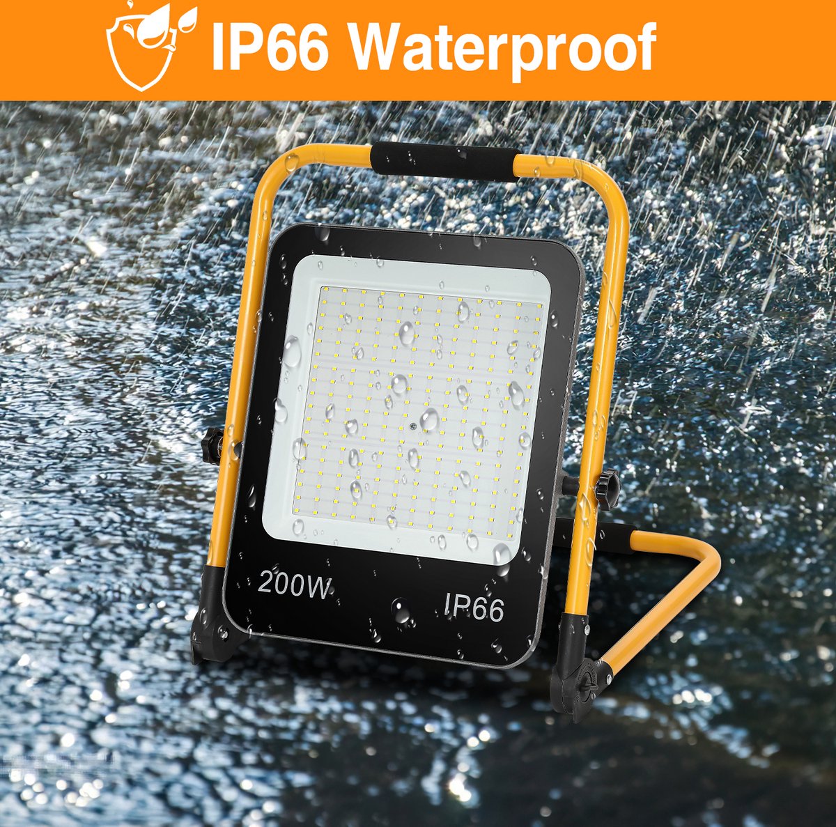 200W LED-bouwlamp LED-spot met statief LED-schijnwerper Waterdicht Statief Werklamp Floodlight IP66