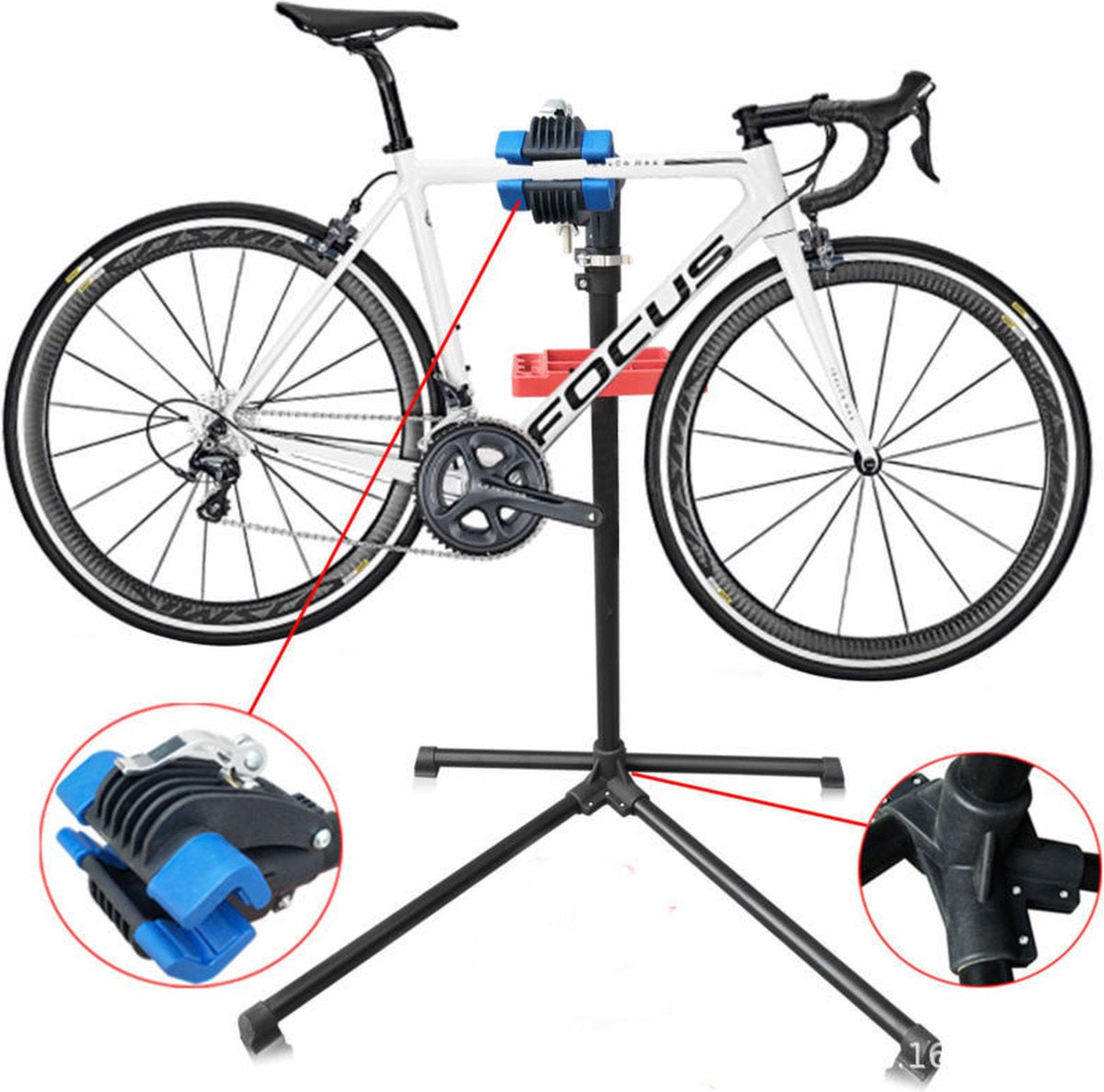Reparatie Montagestandaard Fiets - 360° Draaibaar - Gereedschapsbak - Fiets Reparatie - Montagesteun - Racefiets - Mtb