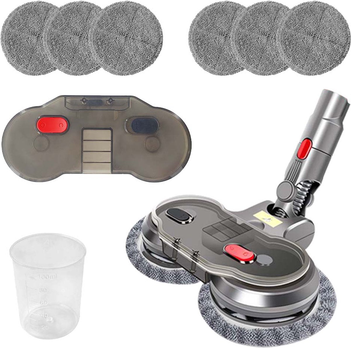 Electric Mop - For Dyson V8 V7 V10 V11 Series - Floor Wiper - Floor Mop - Electric Floor Wiper - 2 in 1 Vacuum and Mop - FREE 6 mops