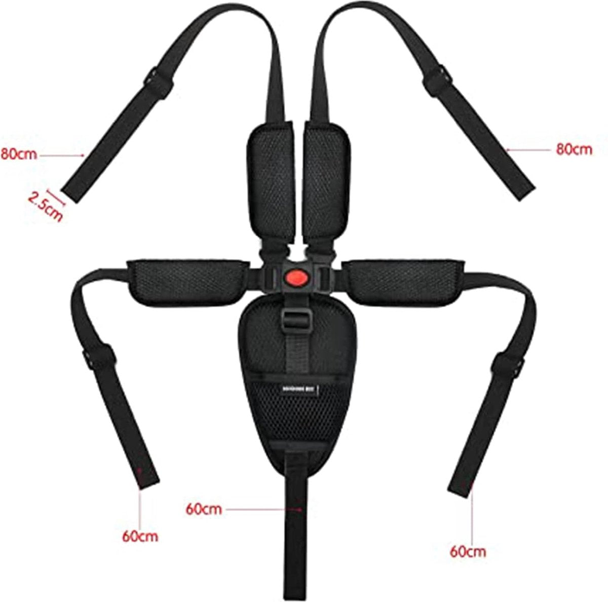 Baby safety belt, 5-point harness, stroller seat belt, pram buggy strap, suitable for stroller, high chairs, shoulder pad car, buggy strap, baby protection, shopping cart