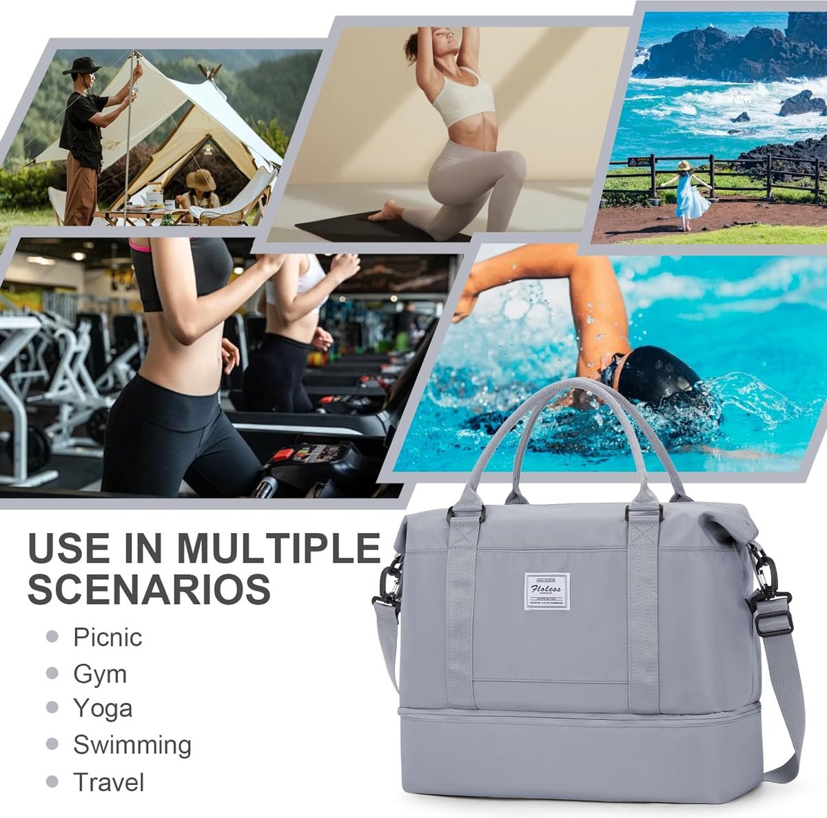 Handbagage, 40 x 20 x 25 cm, handbagage, tas voor vliegtuig, reistas, uitbreidbare handbagagetas, 45 x 36 x 20 cm, voor Easyjet Cabin bag, sporttas, overnight weekendtas, trainingstas,