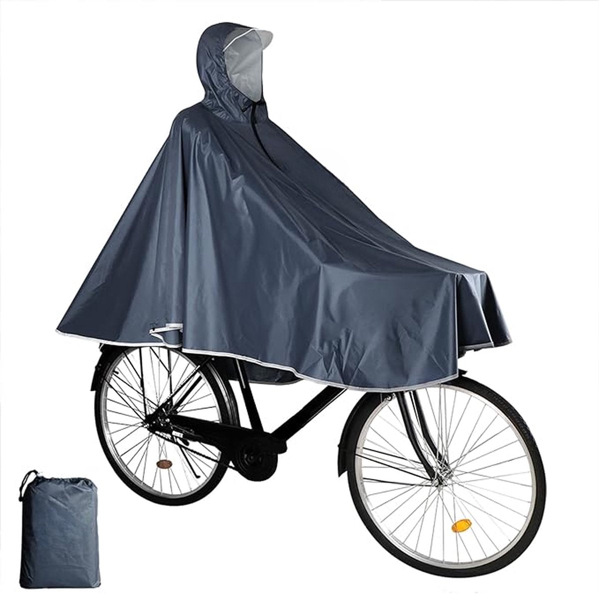 Waterdichte Fietsponcho Fiets Regenjas Jas Capes Lichtgewicht Compact Herbruikbaar voor Jongens Mannen Vrouwen Volwassenen