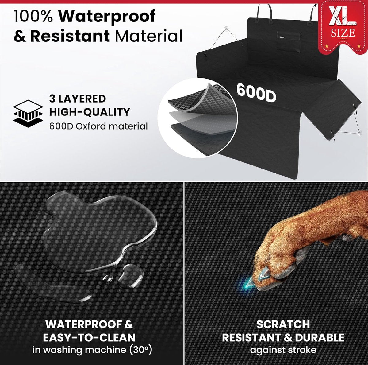 Dog Blanket Car Protective Cover for Back Seat/Trunk Bag Transport Bag - Dogs, Car Protection, Trunk Protection, Side Protection, Waterproof, Washable, Protective, Soft, Non-slip, Trunk