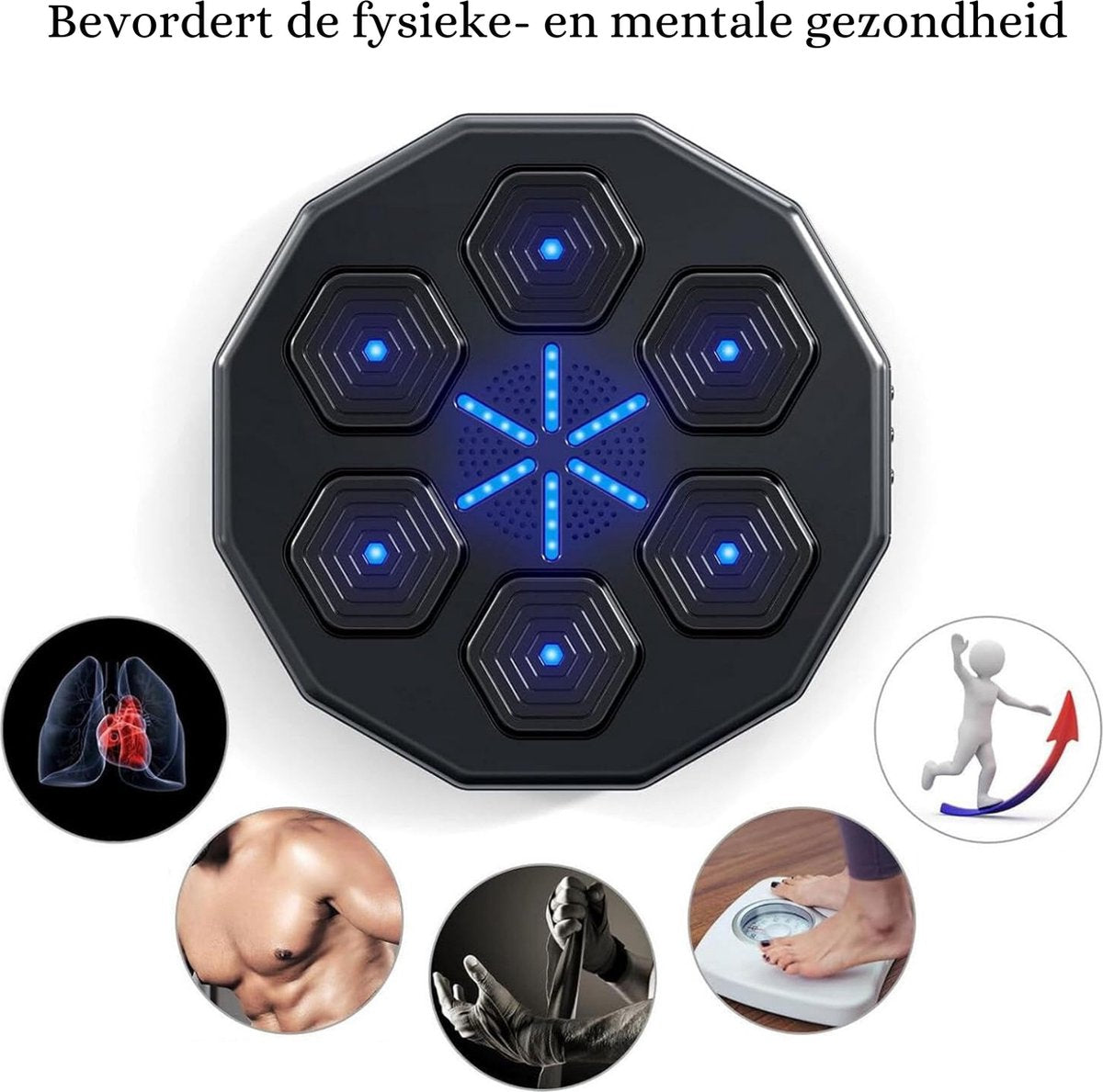 Smart Music Boxing Machine - Intelligente Bokszak - Verbinding met Bluetooth - Digitale Boksmachine met Muziek - Boksbal - Boxmachine - Training op Niveau - Boxing - Fitness
