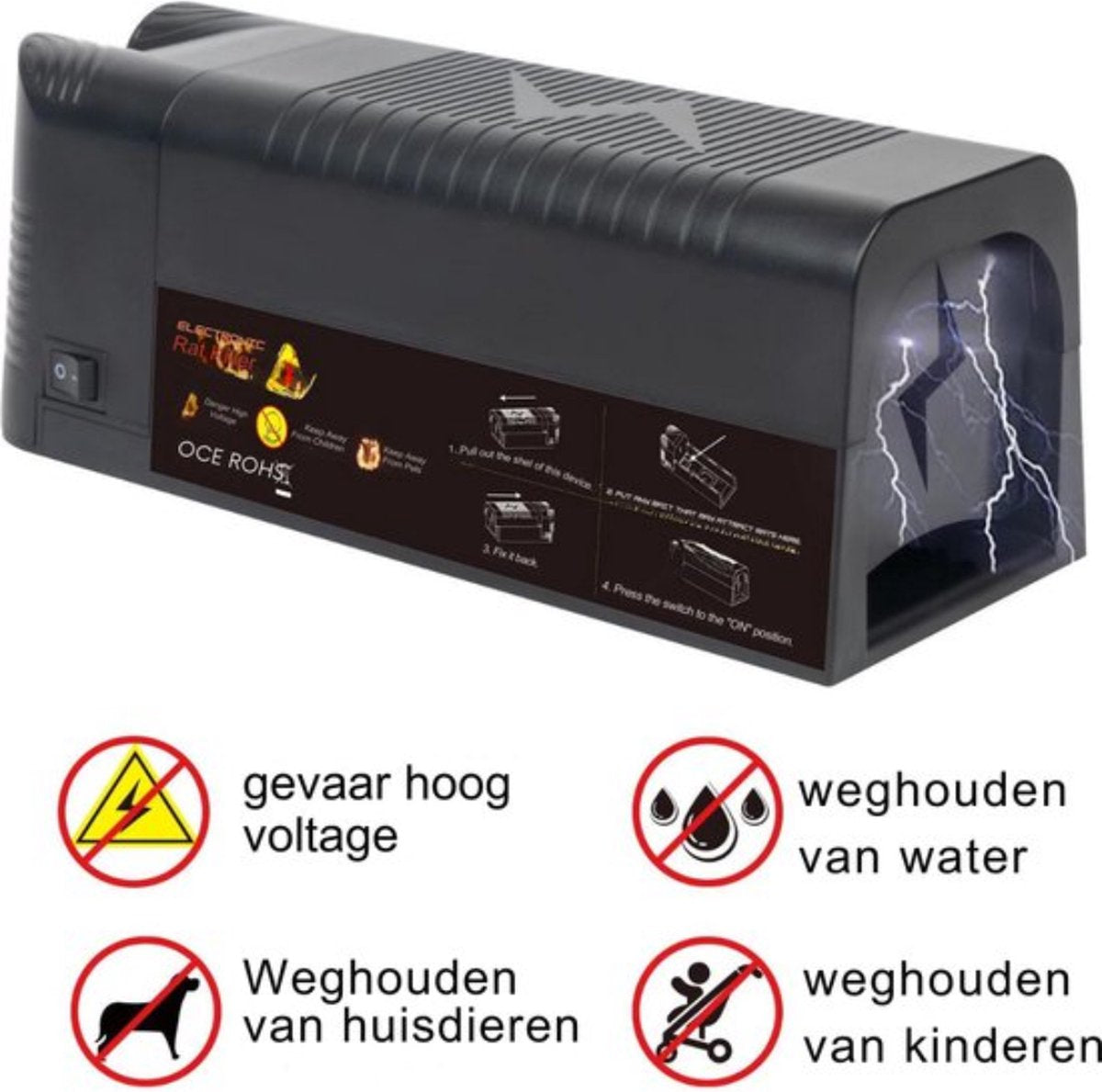 Elektrische Muizenval - Muizenverjager - Ongediertebestrijding - Muizenval Voor Binnen - Muizenvallen