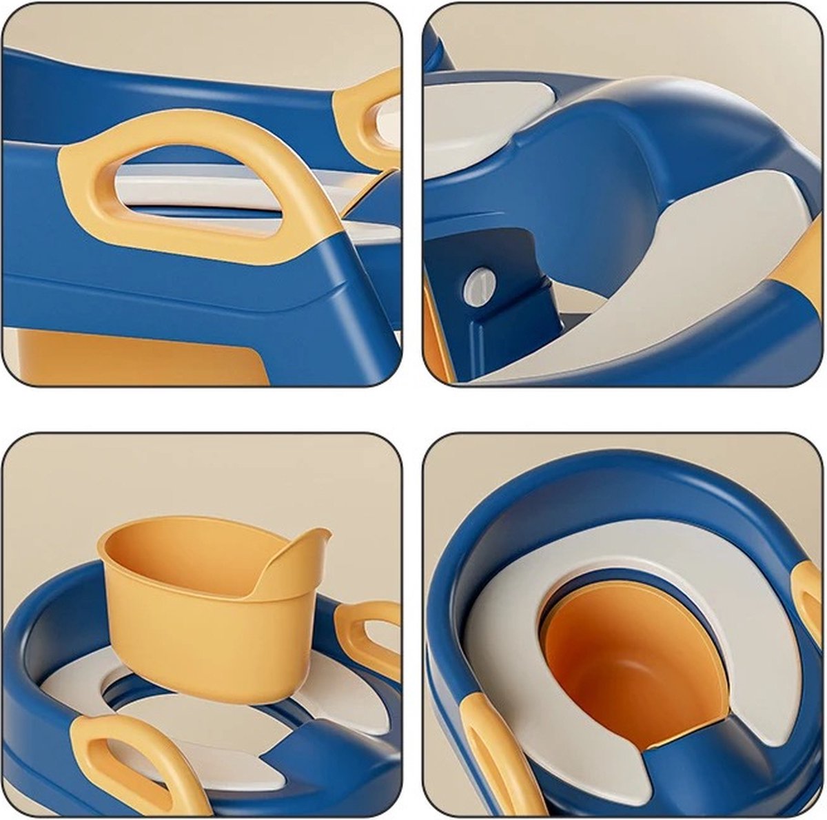 WC Verkleiner 2-in-1 - WC verkleiner met Trap - WC trainer - Zachte Zitting - Opvouwbare wc bril - Zindelijkheidstraining kind-