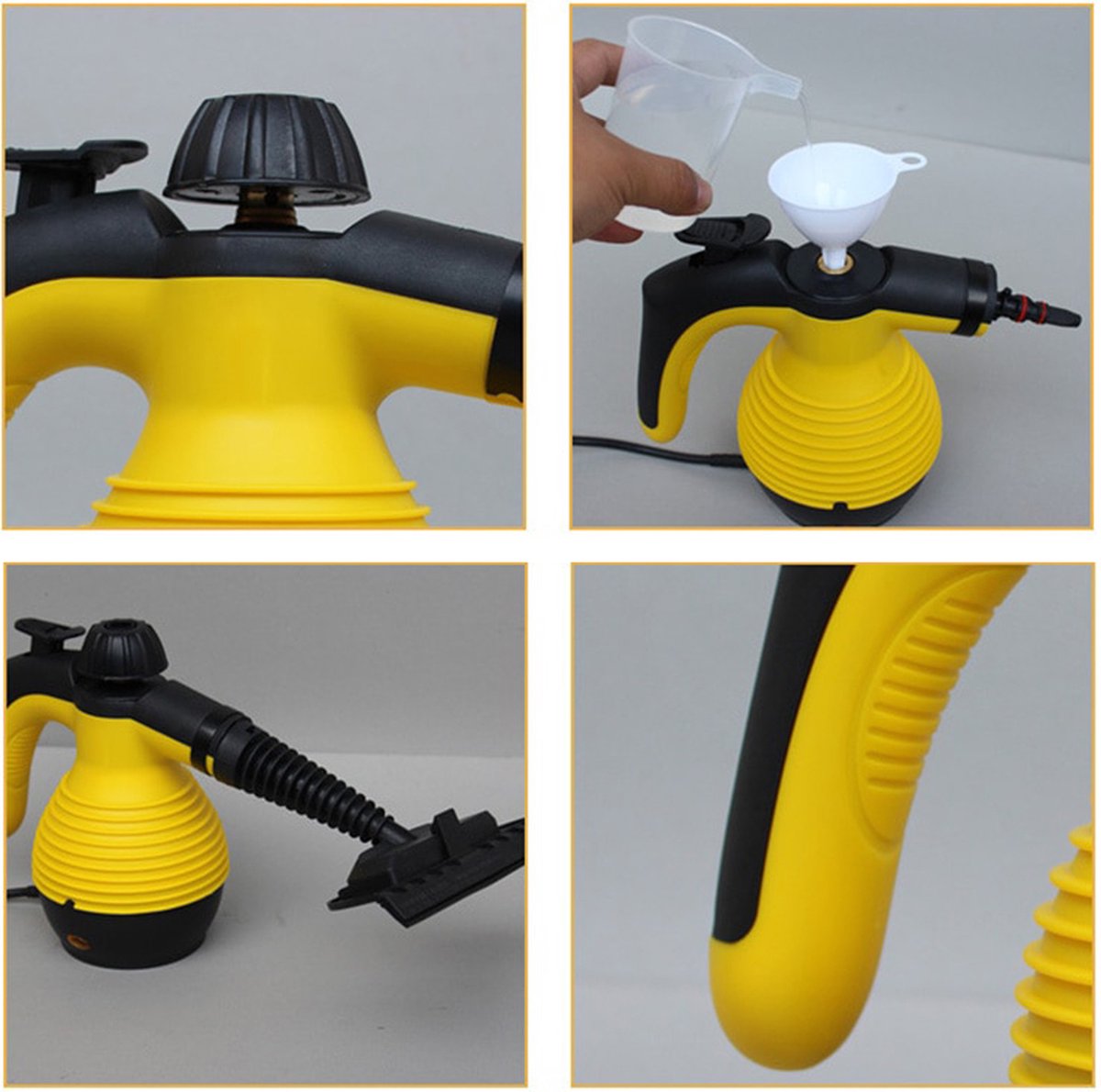 8-piece steam cleaner - Stain remover - Textiles - Sofa - Couch - Floor - Carpet - Kitchen - Upholstery - Furniture cleaner