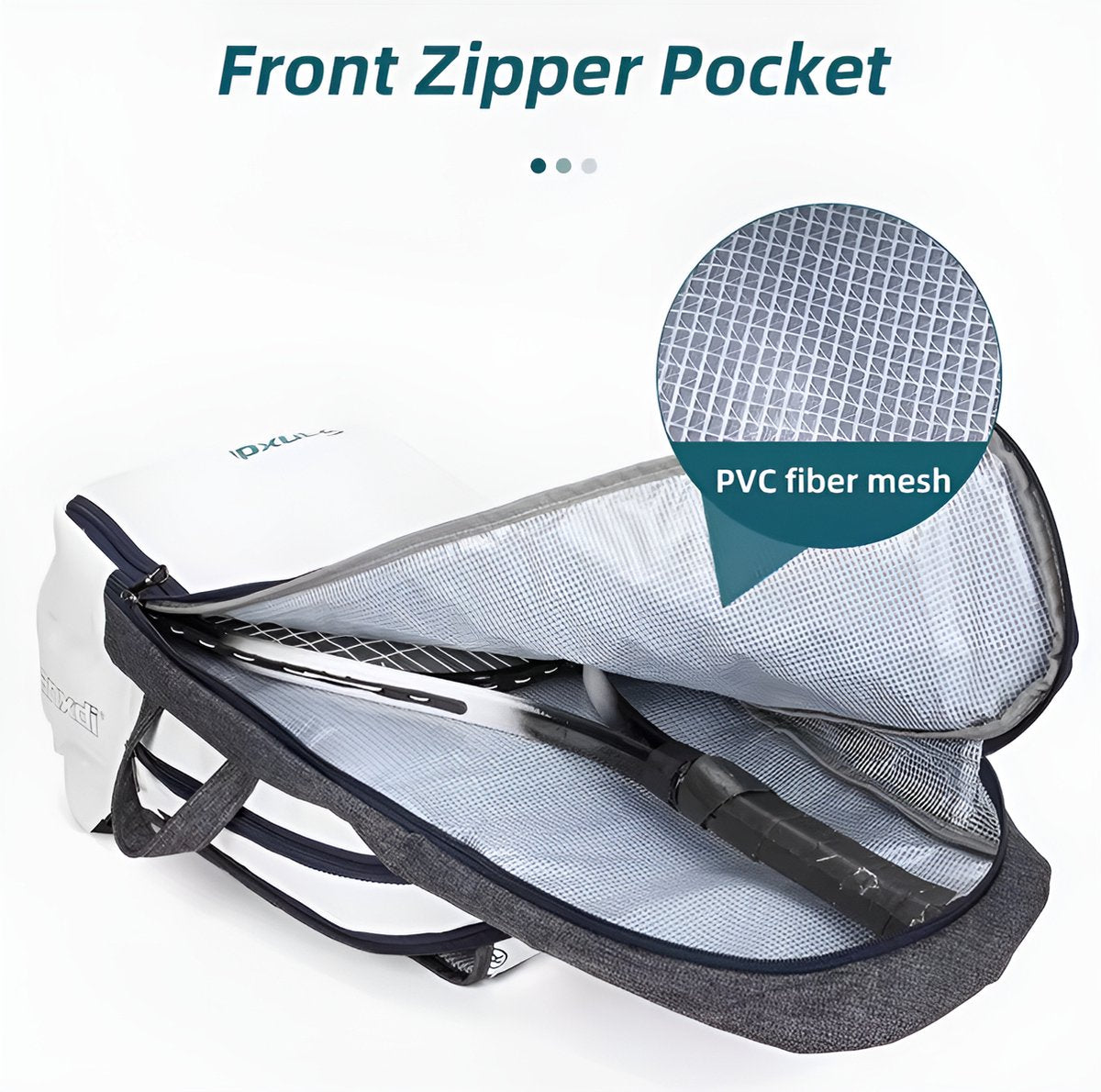 E-Shop4u - Tennis Bag - Foldable Tennis Backpack - Racket Sports - Grey - Foldable - Tennis Racket - Squash - Badminton - Padel - Shoes - Clothing - Sport - Travel - Hiking - Free Shipping