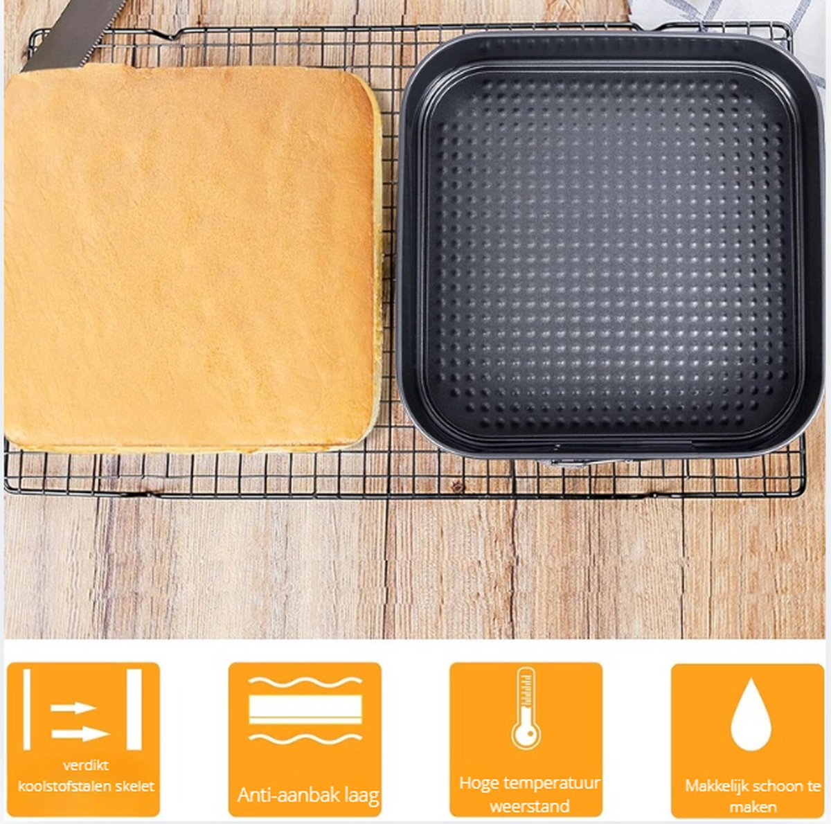 Springform Pan - Cake Pan - Baking Pan - Non-Stick Coating - Pie Dish - Compact - Dishwasher Safe