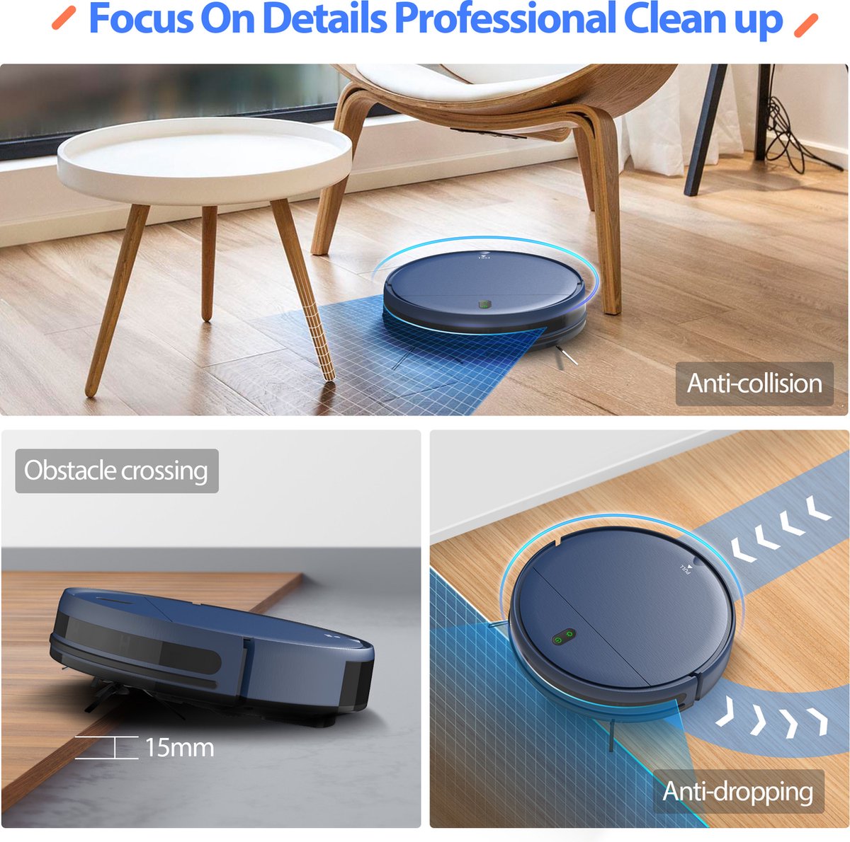 Robotstofzuiger met Dweilfunctie - Met Laadstation - Dweilrobot - Robotstofzuiger - Alexa - Perfect voor huisdieren - Met afstandsbediening en app