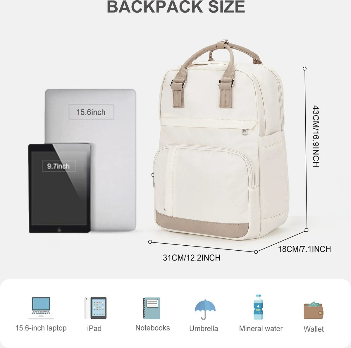 Rugtas - Zwart - waterdicht - Reistas - Backpack