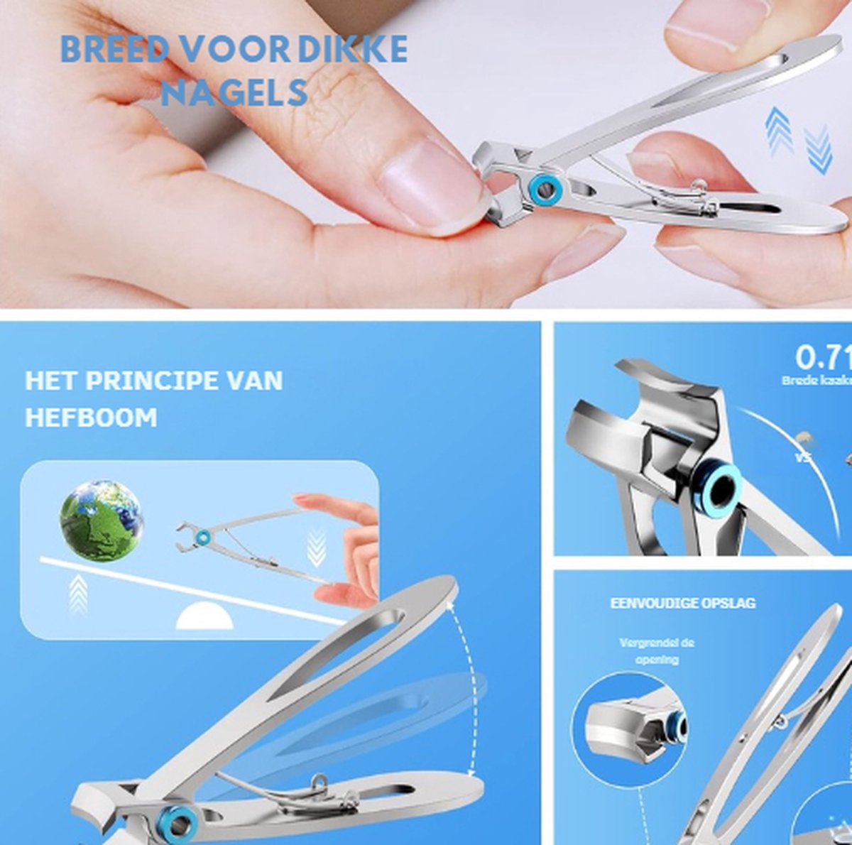 Manicure Set - Nagelknipper - Nagelschaar - Nagelset - Kalknagel - Ingegroeide Teennagel - Vijl - Nageltang