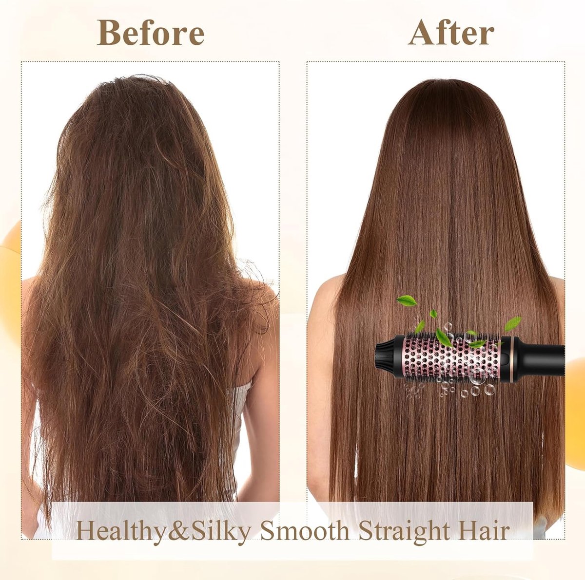 Hair Dryer with Brush - Electric Hair Brush - Curling Brush - Straightening Brush - Brush Hair Dryer