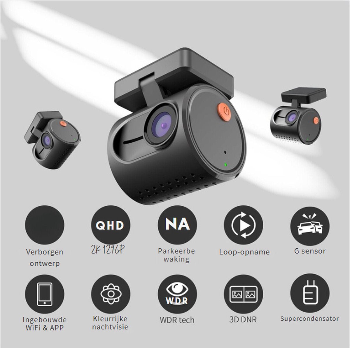 Dashcam - Beveiliging - Universele Pasvorm - Met Achteruitrijcamera - Display - Autocamera