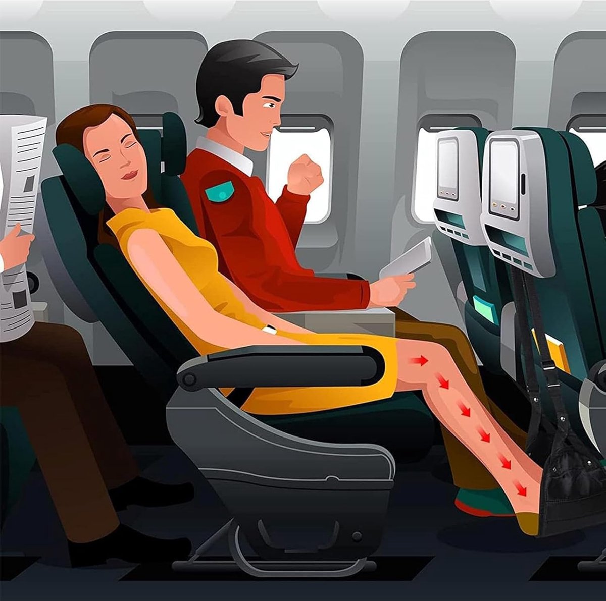 Airplane Foot Hammock - Travel Footrest - Travel Accessory - Comfortable - Airplane Comfort