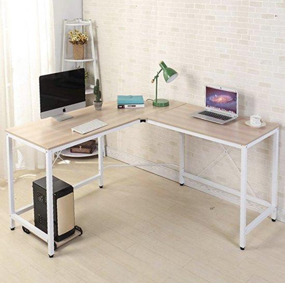 Industrial corner desk - various colours, MDF