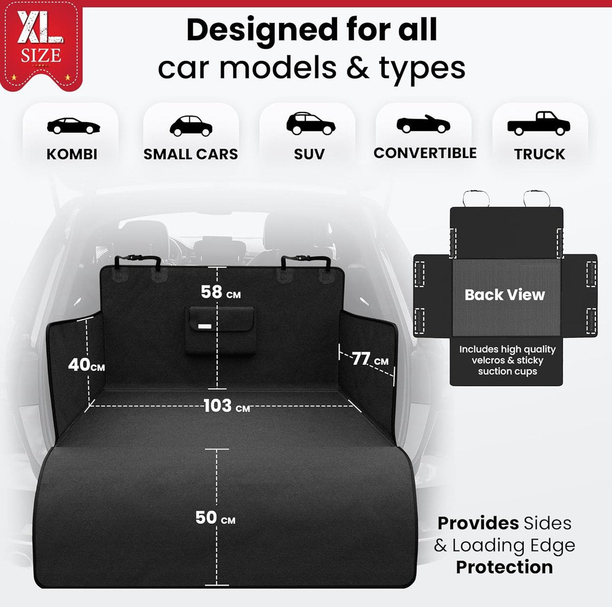 Dog Blanket Car Protective Cover for Back Seat/Trunk Bag Transport Bag - Dogs, Car Protection, Trunk Protection, Side Protection, Waterproof, Washable, Protective, Soft, Non-slip, Trunk