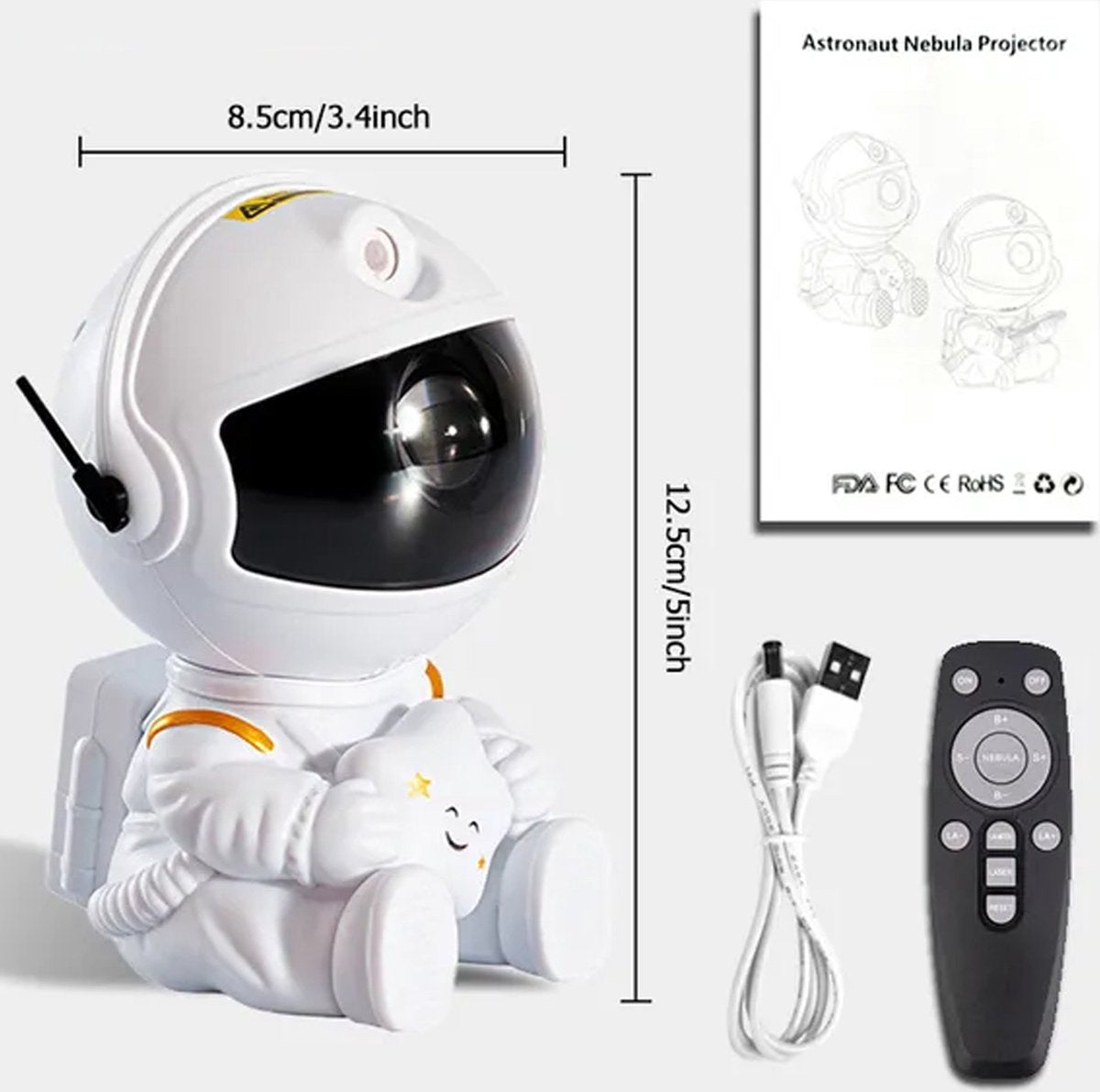 Astronaut nachtlamp kinderkamer - Projector - Sterrenhemel - Afstandsbediening - Kinderkamer - SSlaapkamer - Ruimte