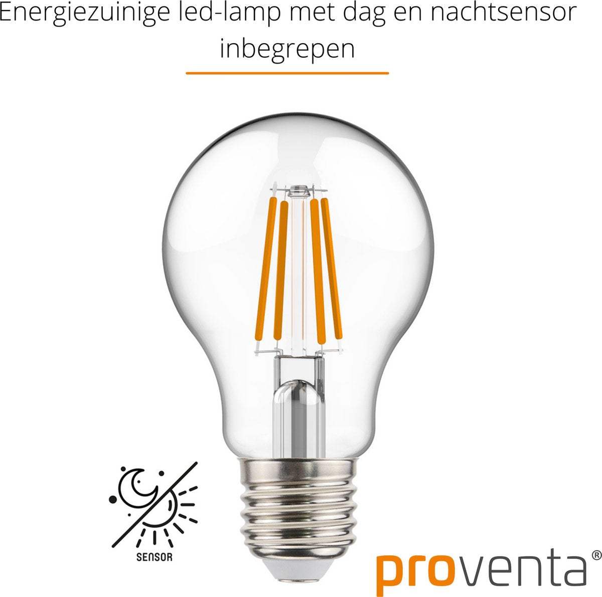 Proventa® Classic Buitenlamp LED Wandlamp met sensor - Automatisch aan/uit - IP44 - Zwart