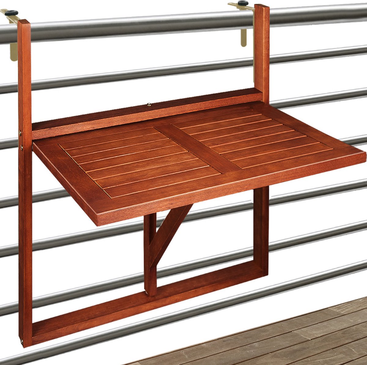 Casaria Balkontafel - FSCÂ®-Gecertificeerd Acaciahout Hangend â€“ Bruin