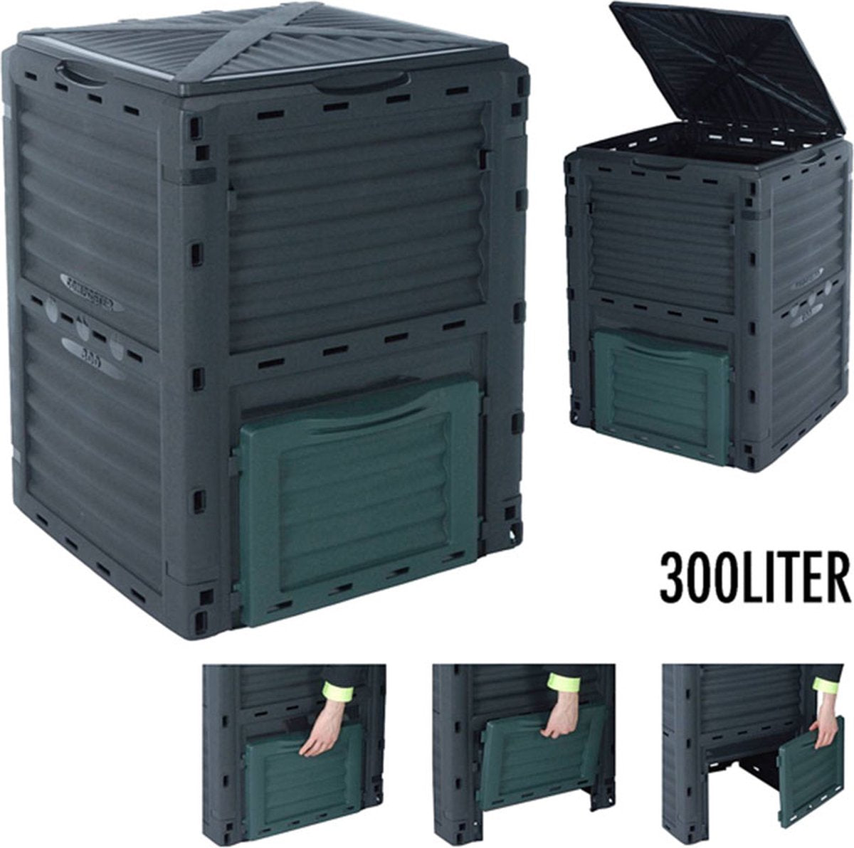 Compostvat - 300L - vierkant model - 61x61x83 cm